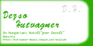 dezso hutvagner business card